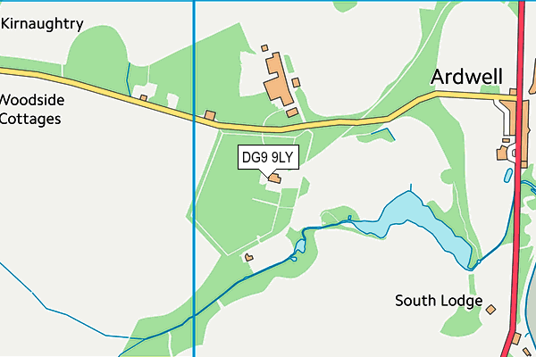 DG9 9LY map - OS VectorMap District (Ordnance Survey)