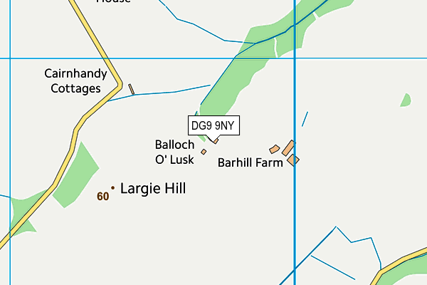 DG9 9NY map - OS VectorMap District (Ordnance Survey)