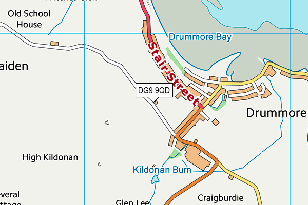 DG9 9QD map - OS VectorMap District (Ordnance Survey)