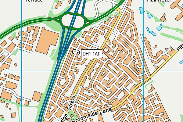 DH1 1AT map - OS VectorMap District (Ordnance Survey)