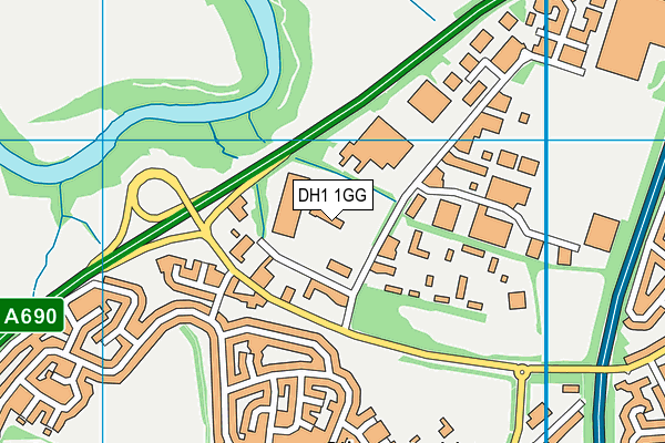 Soccarena map (DH1 1GG) - OS VectorMap District (Ordnance Survey)