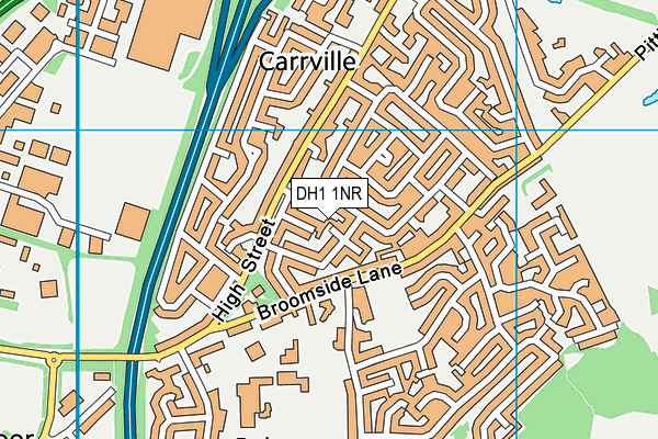 DH1 1NR map - OS VectorMap District (Ordnance Survey)