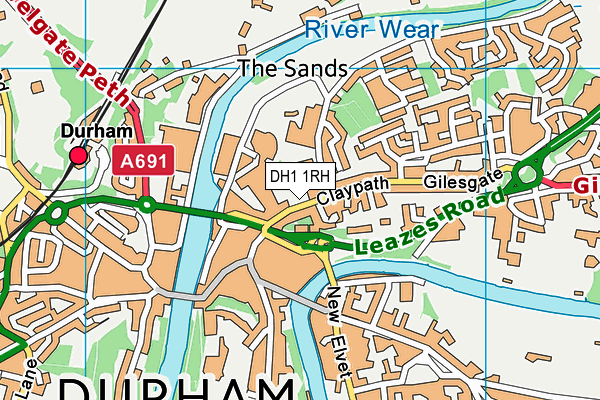 The Independent Grammar School:Durham map (DH1 1RH) - OS VectorMap District (Ordnance Survey)