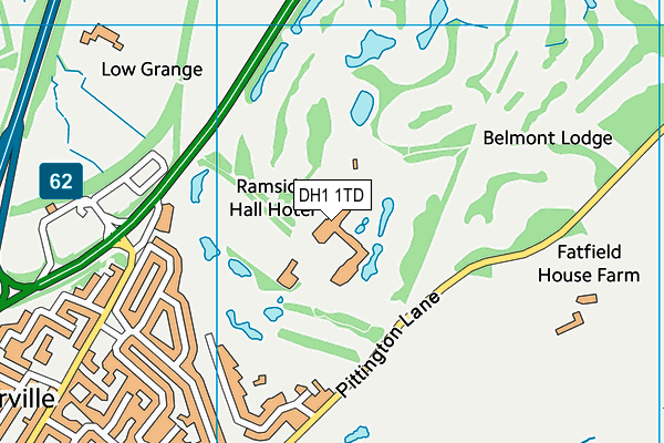 Ramside Hall Hotel & Golf Club map (DH1 1TD) - OS VectorMap District (Ordnance Survey)