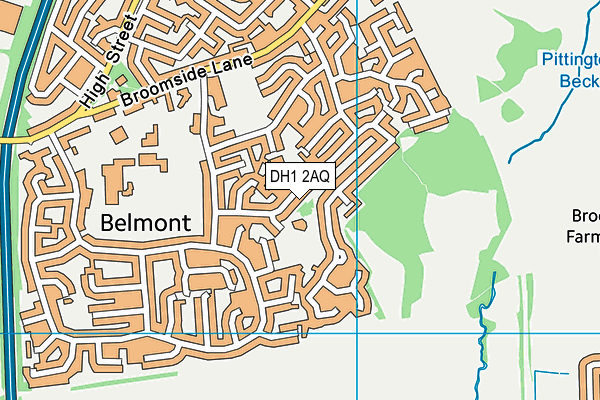 St Thomas More Primary School, Belmont map (DH1 2AQ) - OS VectorMap District (Ordnance Survey)
