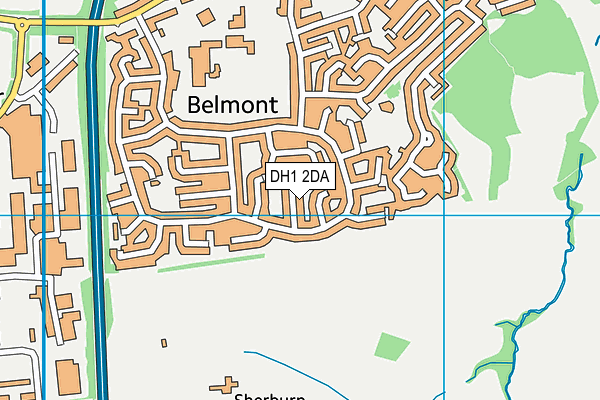 DH1 2DA map - OS VectorMap District (Ordnance Survey)