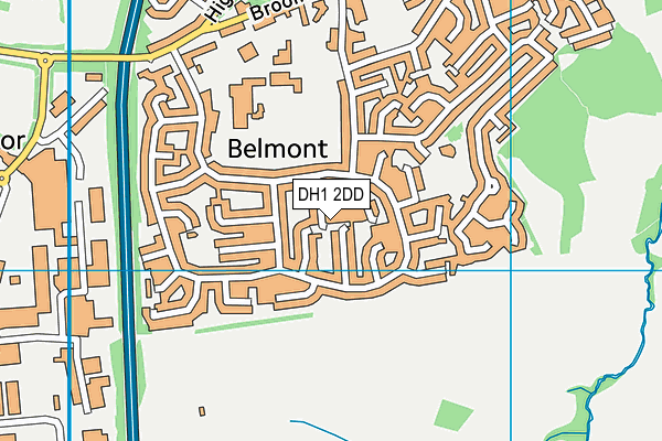 DH1 2DD map - OS VectorMap District (Ordnance Survey)