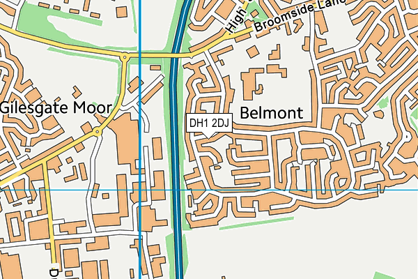 DH1 2DJ map - OS VectorMap District (Ordnance Survey)