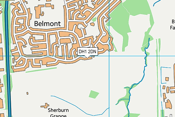 DH1 2DN map - OS VectorMap District (Ordnance Survey)
