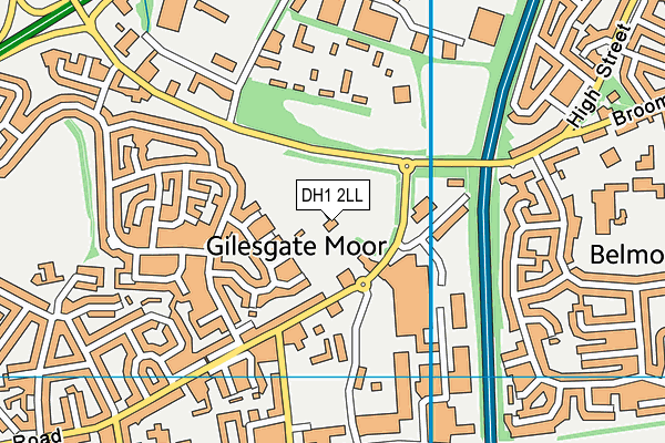 Belmont Park (Durham) map (DH1 2LL) - OS VectorMap District (Ordnance Survey)