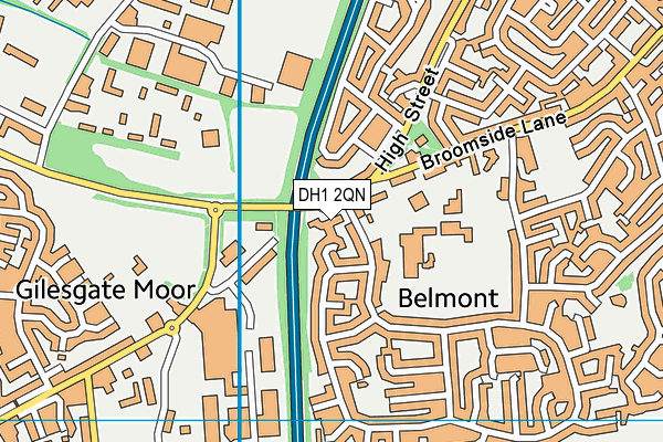 DH1 2QN map - OS VectorMap District (Ordnance Survey)