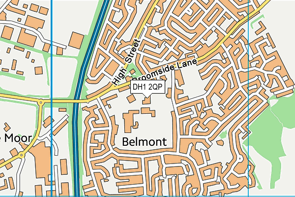 Belmont Community School map (DH1 2QP) - OS VectorMap District (Ordnance Survey)
