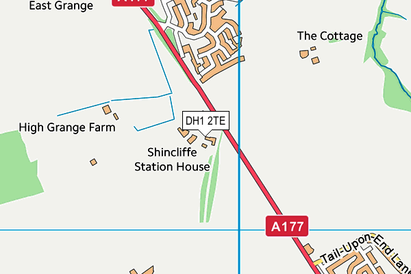 DH1 2TE map - OS VectorMap District (Ordnance Survey)