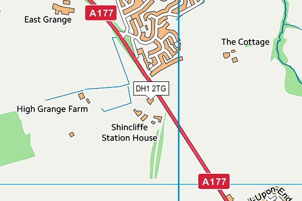 DH1 2TG map - OS VectorMap District (Ordnance Survey)