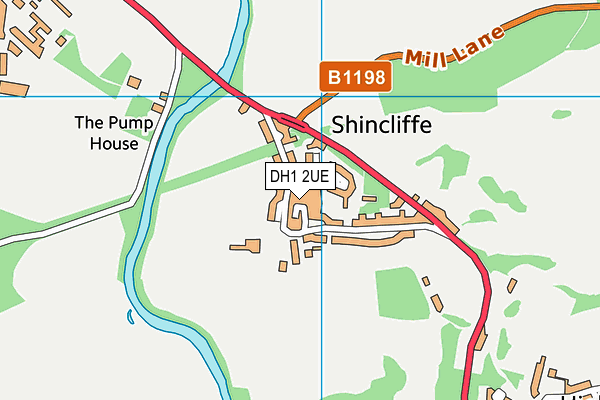 DH1 2UE map - OS VectorMap District (Ordnance Survey)