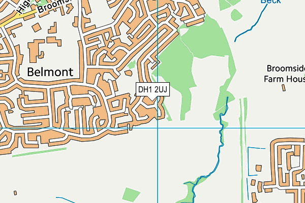 DH1 2UJ map - OS VectorMap District (Ordnance Survey)