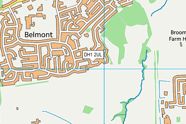 DH1 2UL map - OS VectorMap District (Ordnance Survey)