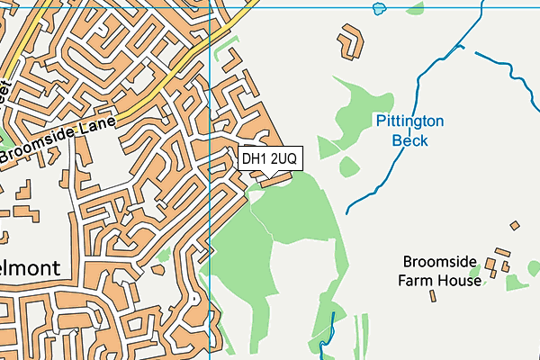 DH1 2UQ map - OS VectorMap District (Ordnance Survey)