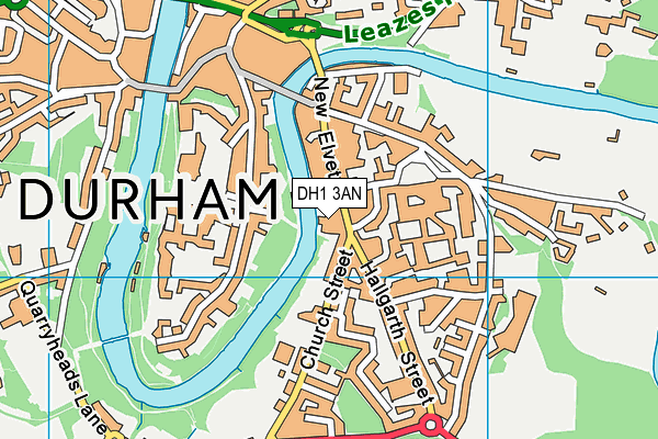 DH1 3AN map - OS VectorMap District (Ordnance Survey)