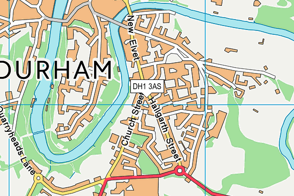 DH1 3AS map - OS VectorMap District (Ordnance Survey)