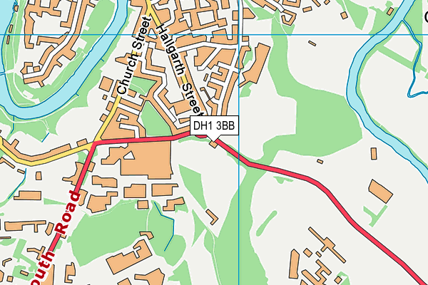DH1 3BB map - OS VectorMap District (Ordnance Survey)