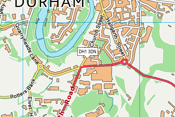 The Chorister School (Church Street Head Pitches) map (DH1 3DN) - OS VectorMap District (Ordnance Survey)