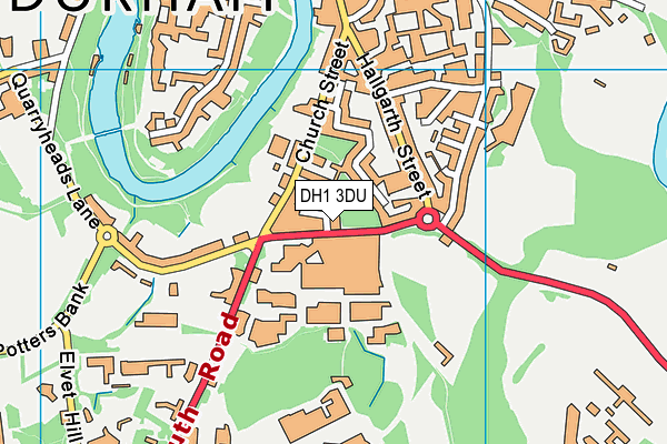 DH1 3DU map - OS VectorMap District (Ordnance Survey)