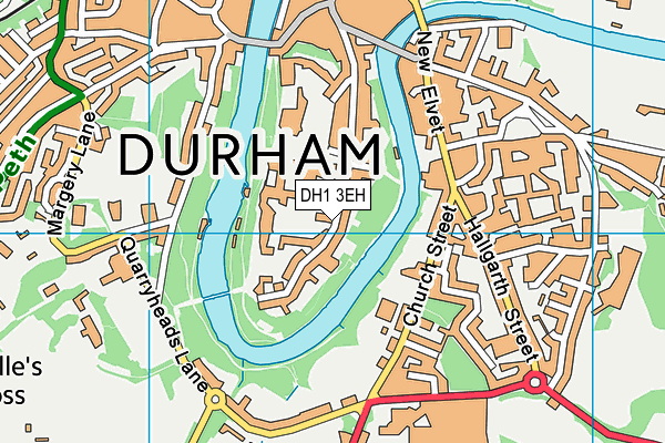 DH1 3EH map - OS VectorMap District (Ordnance Survey)