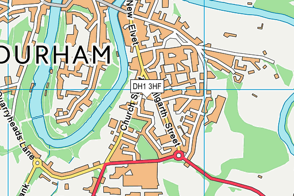 DH1 3HF map - OS VectorMap District (Ordnance Survey)