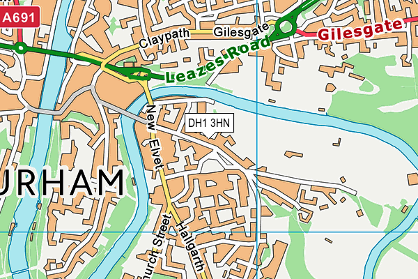 DH1 3HN map - OS VectorMap District (Ordnance Survey)