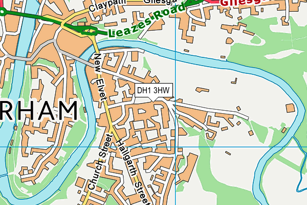 DH1 3HW map - OS VectorMap District (Ordnance Survey)