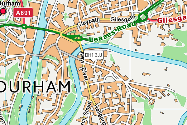 DH1 3JJ map - OS VectorMap District (Ordnance Survey)