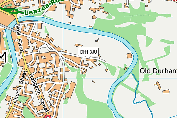 DH1 3JU map - OS VectorMap District (Ordnance Survey)