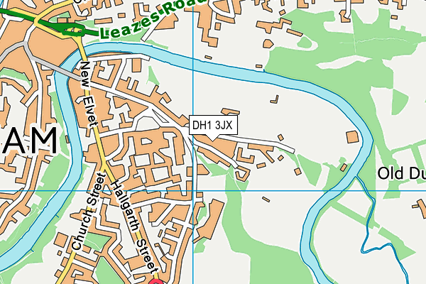 DH1 3JX map - OS VectorMap District (Ordnance Survey)