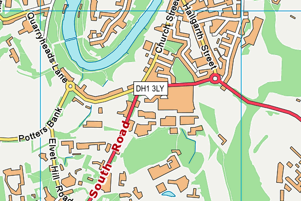 DH1 3LY map - OS VectorMap District (Ordnance Survey)