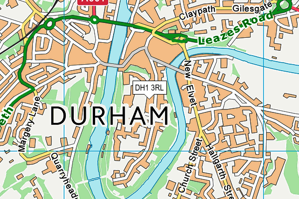 DH1 3RL map - OS VectorMap District (Ordnance Survey)