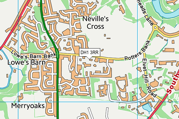 DH1 3RR map - OS VectorMap District (Ordnance Survey)