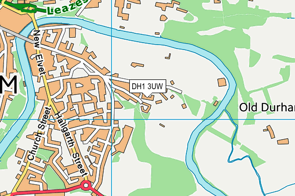 DH1 3UW map - OS VectorMap District (Ordnance Survey)