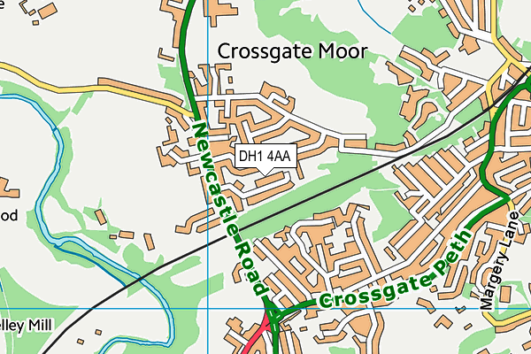 DH1 4AA map - OS VectorMap District (Ordnance Survey)