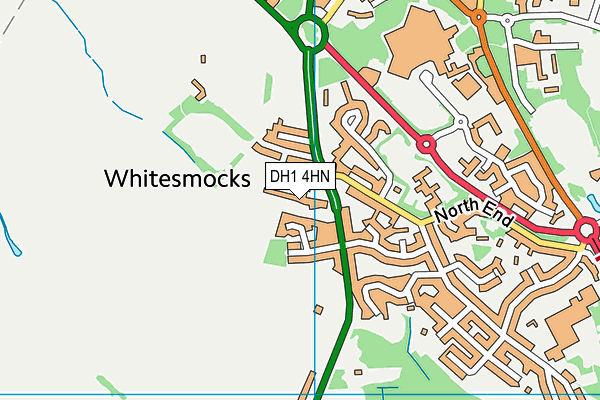 DH1 4HN map - OS VectorMap District (Ordnance Survey)