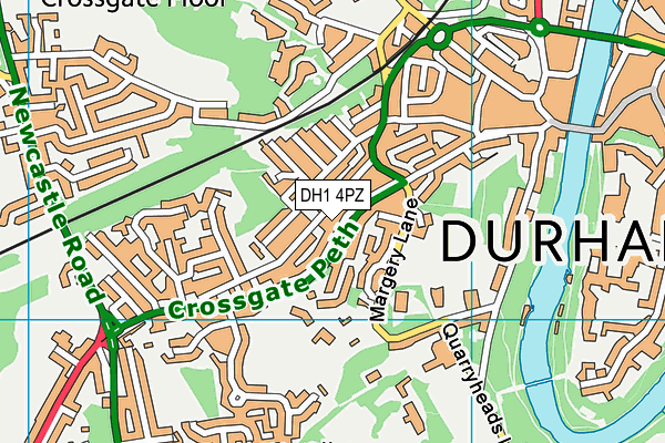 DH1 4PZ map - OS VectorMap District (Ordnance Survey)