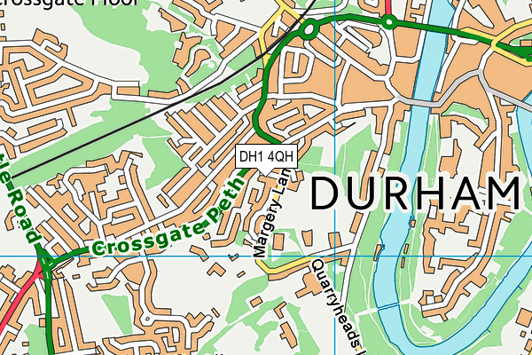 DH1 4QH map - OS VectorMap District (Ordnance Survey)