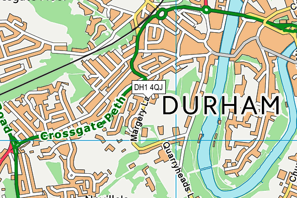DH1 4QJ map - OS VectorMap District (Ordnance Survey)