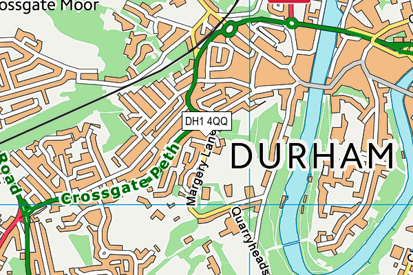 DH1 4QQ map - OS VectorMap District (Ordnance Survey)