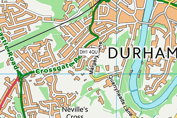DH1 4QU map - OS VectorMap District (Ordnance Survey)