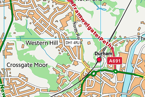 Map of DURHAM CITY THERAPY LTD at district scale