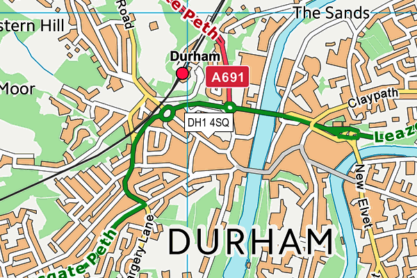 Shakespeare Hall (Durham Community Association) map (DH1 4SQ) - OS VectorMap District (Ordnance Survey)