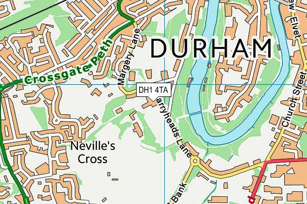 DH1 4TA map - OS VectorMap District (Ordnance Survey)