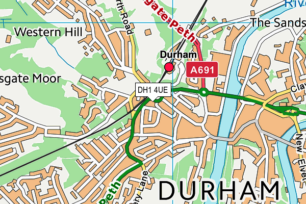 DH1 4UE map - OS VectorMap District (Ordnance Survey)