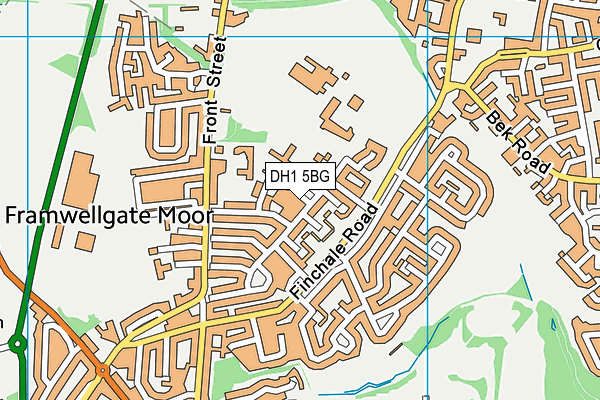 Framwellgate Moor Primary School map (DH1 5BG) - OS VectorMap District (Ordnance Survey)